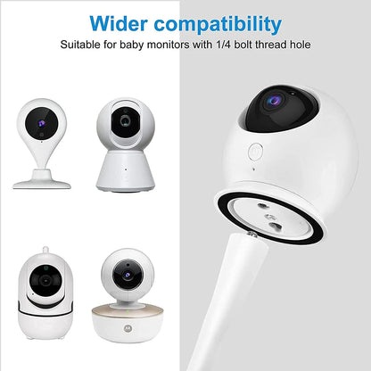 IP Camera Holder Stand Baby Monitor Wall Mount Silica gel Bracket Hole-Free Crib Cradle Rod Hose Holder Flexible Twist Mounting