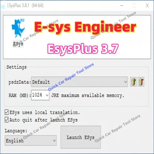 2026 hot new E-sys Engineer Software EsysPlus 3.7 E-Sys 3.34.0 Special Edition Remote Installation with  + One Device One Code