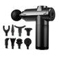 Portable Black Percussion Gun, Deep Muscle Relaxation Electric Massage Gun, Deep Tissue Muscle Relief Massager, 8 Massage Heads