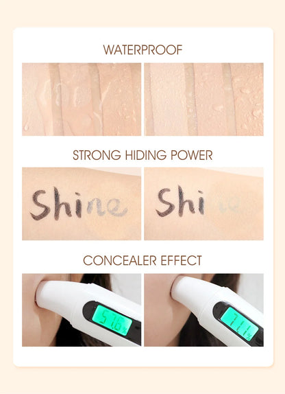 O.TWO.O Air Cushion BB Cream 3 Colors Fuller Coverage Waterproof Long-lasting Concealer Cushion Compact With Puff Face Makeup
