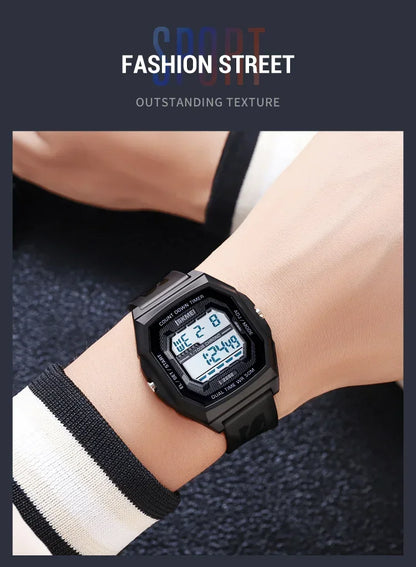 SKMEI 2282 Watches For Men Women 5Bar Waterproof Stopwatch Countdown Wristwatches Reloj Hombre Fashion Digital Sport Electronic