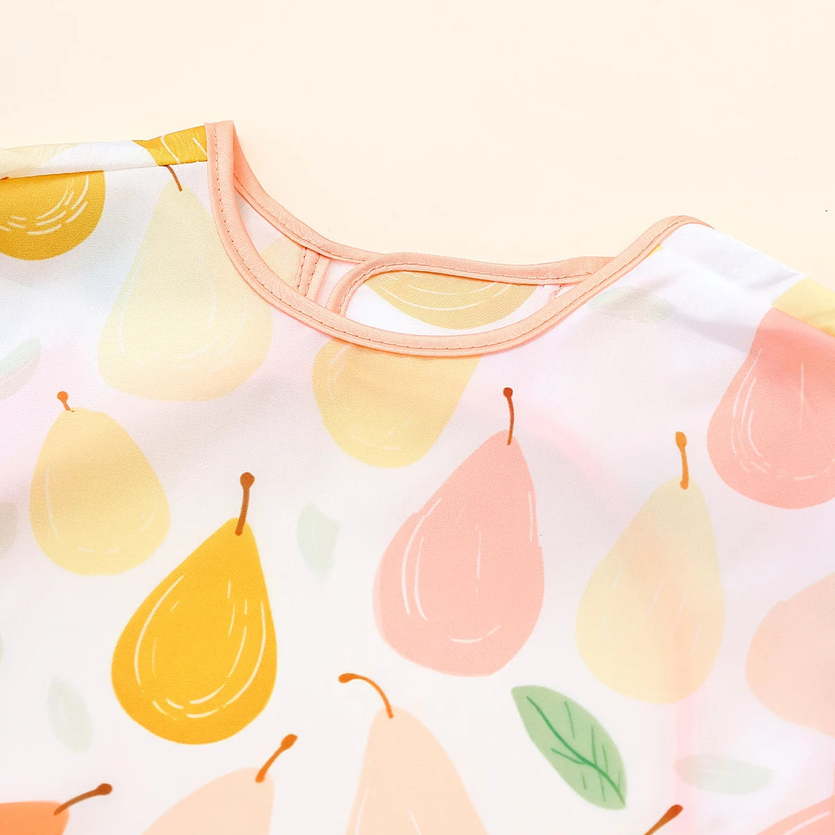 1 Pc 100%Polyester Waterproof Baby Bibs for Infant Toddler Cute Sleeveless Feeding Apron Bib Meal Burp Cloths