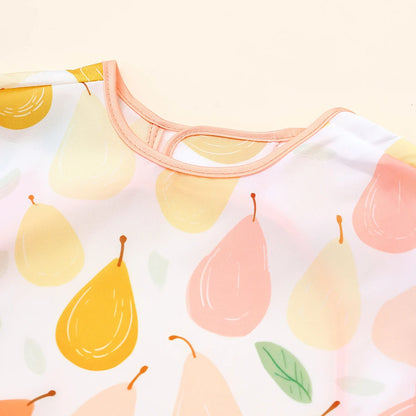 1 Pc 100%Polyester Waterproof Baby Bibs for Infant Toddler Cute Sleeveless Feeding Apron Bib Meal Burp Cloths