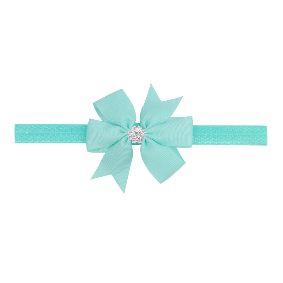1 Piece Baby Headband Girl Bandage Ribbon Bowknot Infant Kids Hair Accessory Newborn Bow Crystal Toddler Band Headwear