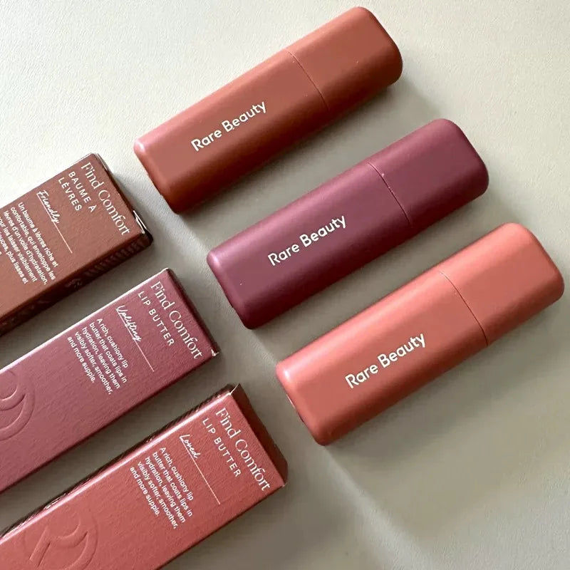 Rare Beauty New Butter Lip Balm Moisturizing Plumping Lip Gloss Liquid Powder Blusher Long Lasting Natural Highlight Cosmetic