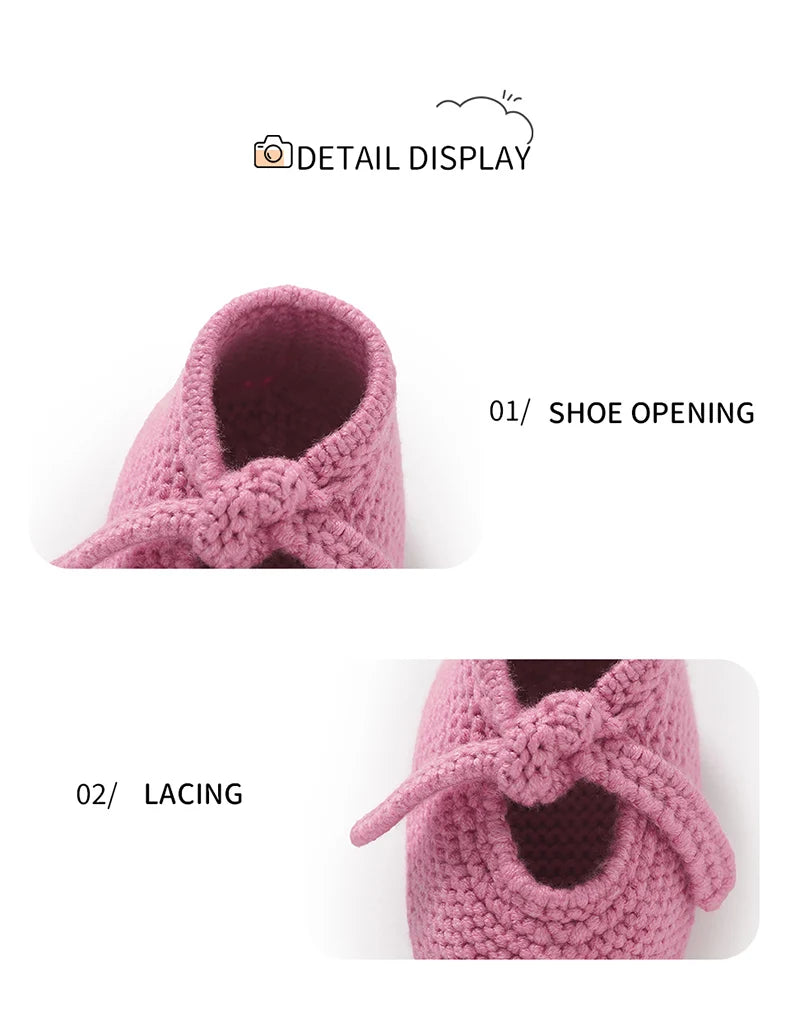 Newborn Baby Shoes Knitted Toddler Children First Bed Boots 0-18M Clothing Accessories Infant Boy Girl Footwear Fashion Shallow