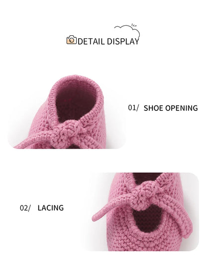 Newborn Baby Shoes Knitted Toddler Children First Bed Boots 0-18M Clothing Accessories Infant Boy Girl Footwear Fashion Shallow