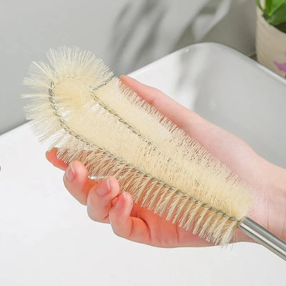 Kitchen Cleaning Tools Drink Bottles Glass Scrubbers Cleaning Brush Wooden Bottle Cleaning Brush with Long Handle