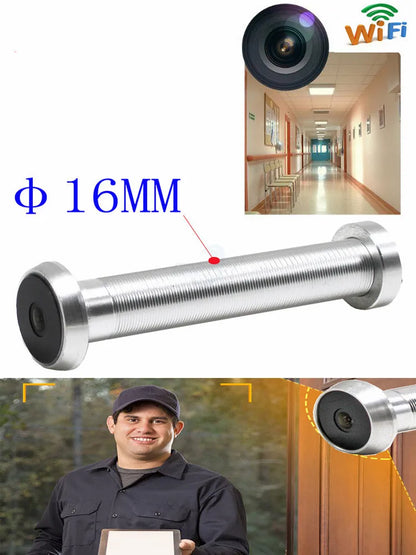 Peephole No Expansion Hole Diameter 16mm 1080P Wide Angle Cat Door Eye Hole Camera Security Wifi Mini IR Wireless Camera Viewer