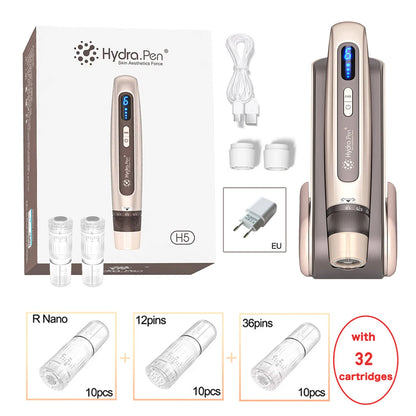 Original Hydra.Pen H5 Serum Skin Care Microneedle Pen With 30Pcs Cartridge Needle Length 0.25 mm Skin Care Beauty
