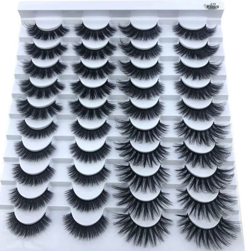 16 Pairs 3D Mink Lashes Natural False Eyelashes Dramatic Volume Fake Lashes Makeup Eyelash Extension Silk Eyelashes
