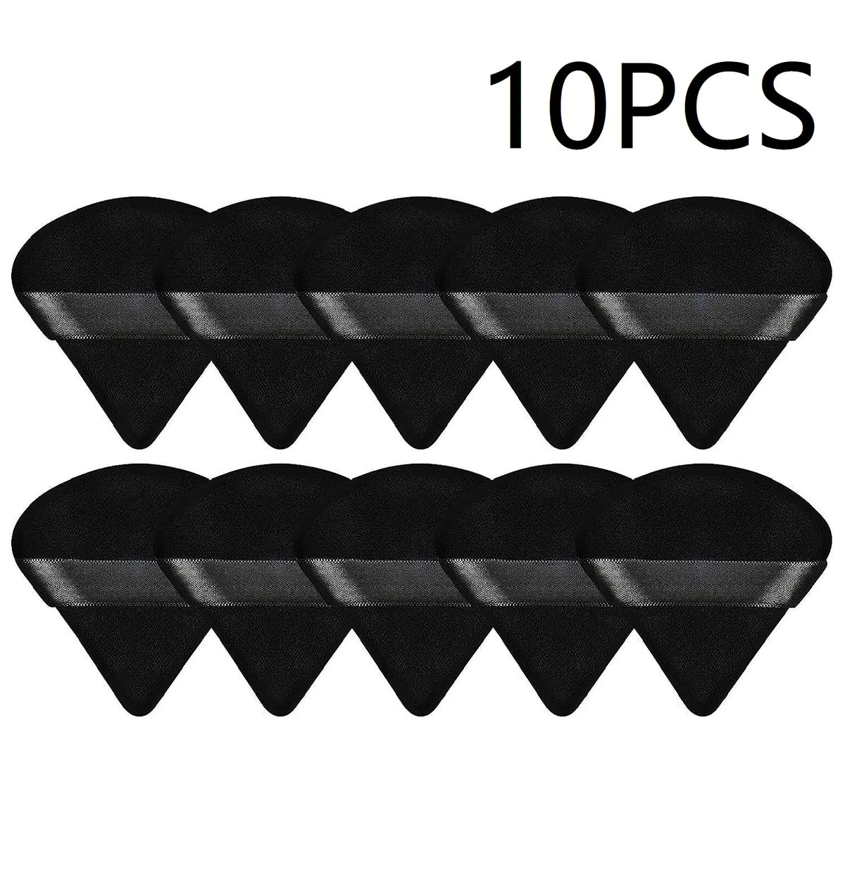 10PCS Triangle Finger Makeup Puff Soft Sponge Blender Wet Dry Powder Puff Reusable Portable Daily Face Cosmetic Beauty Tools