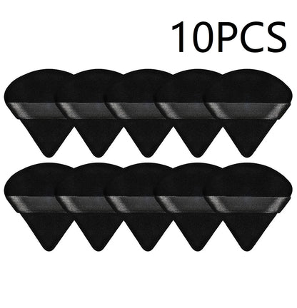 10PCS Triangle Finger Makeup Puff Soft Sponge Blender Wet Dry Powder Puff Reusable Portable Daily Face Cosmetic Beauty Tools