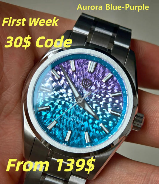 Watchdives WD0003C Ice Crack Dial 38mm Men Watch VH31 Sweep Seconds Quartz Movement Sapphire Luminous 10Bar Waterproof Watches