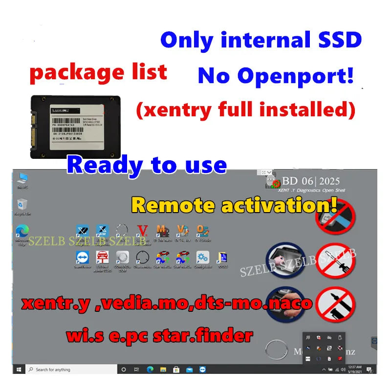 2025.06 Full Xentry Softwares Vediamo DTS-Monaco WIS EPC Starfinder Online Install+Tactrix Openport 2.0 OBD2 OBD 2 Scanner Tool