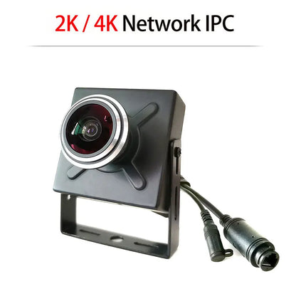 4MP/8MP Metal Mini IP Camera DC 12V or 48V POE 2K/4K H.265 ONVIF IPC Human Motion Detection With Wide View Fisheye Lens 1.8mm