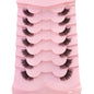 NEW 7pairs 8D Mink Lashes Natural Short False Eyelashes Mink Eyelashes 3D Mink Lashes Wispy HandMade Full Strip Lashes  Makeup