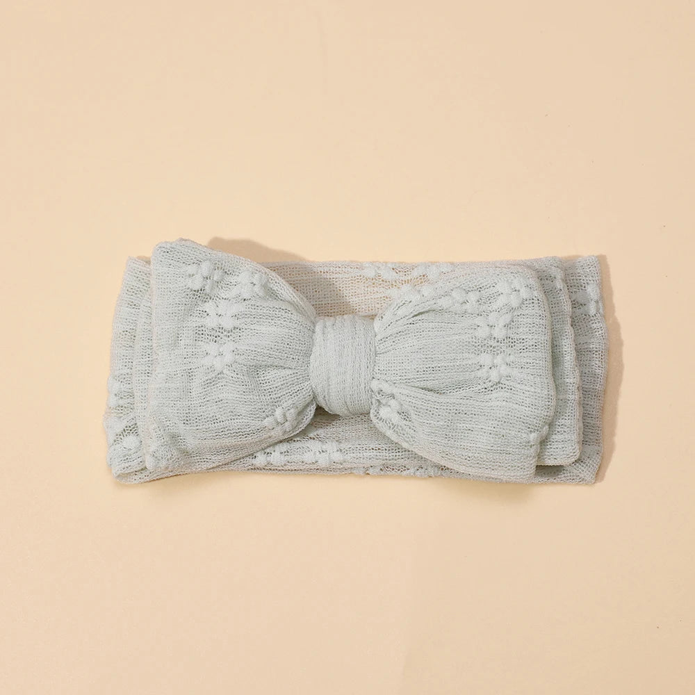 3pcs/set Baby Girl Headband Double Mesh Bows Hairband Soft Turban Lovely Bow Kids Headwear Hair Accessories for Newborn Infant