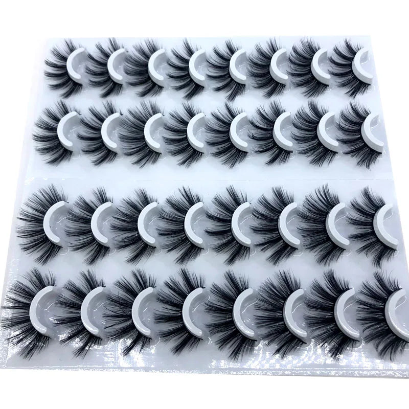 16 Pairs 3D Mink Lashes Natural False Eyelashes Dramatic Volume Fake Lashes Makeup Eyelash Extension Silk Eyelashes