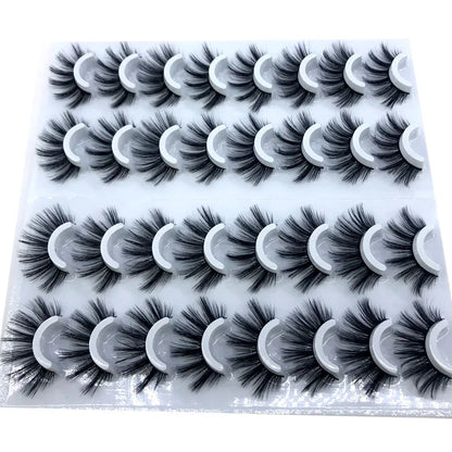 16 Pairs 3D Mink Lashes Natural False Eyelashes Dramatic Volume Fake Lashes Makeup Eyelash Extension Silk Eyelashes