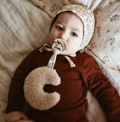 Baby Pacifier Chain Nipple Pendant Teddy Velvet Baby Pacifiers Leashes Moon Comfort Plush Nipple Pendant Clip Babies Accessories