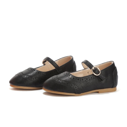 Ali Plus Kids Shoes Children Leather Flats Baby Girls Sole Brogue Performance Shoes Boys Party Mary Jane Toddler Slip On Oxfords