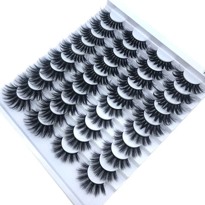 16 Pairs 3D Mink Lashes Natural False Eyelashes Dramatic Volume Fake Lashes Makeup Eyelash Extension Silk Eyelashes