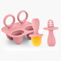 Baby Fruit and Vegetable Mold Silicone Hand Ring Popsicle Mold Baby Teething Teether Ice Cream Mold Baby Food Storage Container