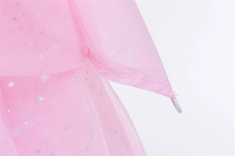 Elsa Cosplay Costume Kids Layers Deluxe Ball Gown Princess Dresses Aurora Christmas Wedding Evening Dress Girls Princess Dresses