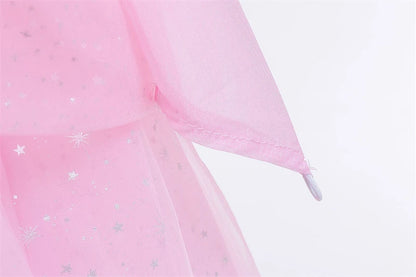 Elsa Cosplay Costume Kids Layers Deluxe Ball Gown Princess Dresses Aurora Christmas Wedding Evening Dress Girls Princess Dresses