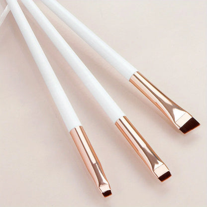 3pcs Makeup Brush Set, Blade Eyeliner Brush Fine Oblique Head Eyebrow Brush Outline Eyeliner Ultra-Thin Eye Shadow Brush Makeup