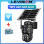 LS VISION Dual-Screen 4G/Wifi Outdoor Solar Camera Security 4K PIR Human Tracking CCTV Surveillance Camera V380 Pro Waterproof