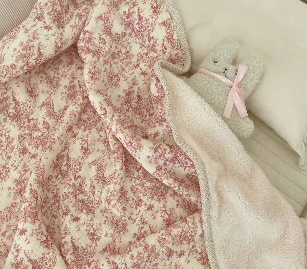 Muslin Baby Blanket Newborn Infant Swaddles Wrap Blankets Winter Fleece Thermal Crib Stroller Sleep Cover Soft Throw Blankets