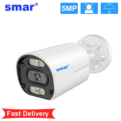 Smar 5MP Camera IP/POE 5MP With Audio Security Camera Indoor Outdoor Waterpfoof Night Vision Video Surveillance Metal Case