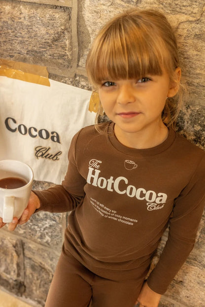 AP AW26 Cotton Cocoa Club Collction Children Girl Boy Fashion Letter Print Family Matching Clothing Kids Casual Clothes