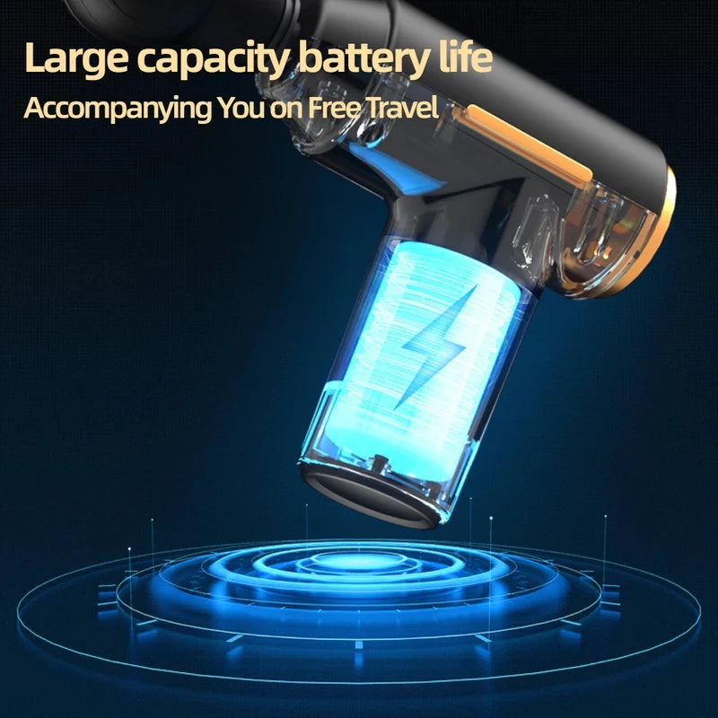 Portable Mini Muscle Massage Gun Vibration Massage Gun Body Neck Back Pain Gout Relief Deep Muscle Relaxation Massager Tools