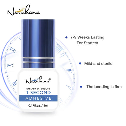 NATUHANA 3pc/lot Eyelash Glue Waterproof Lashes Extensions Adhesive Fast Drying Long Lasting Eye Glue Makeup Tools