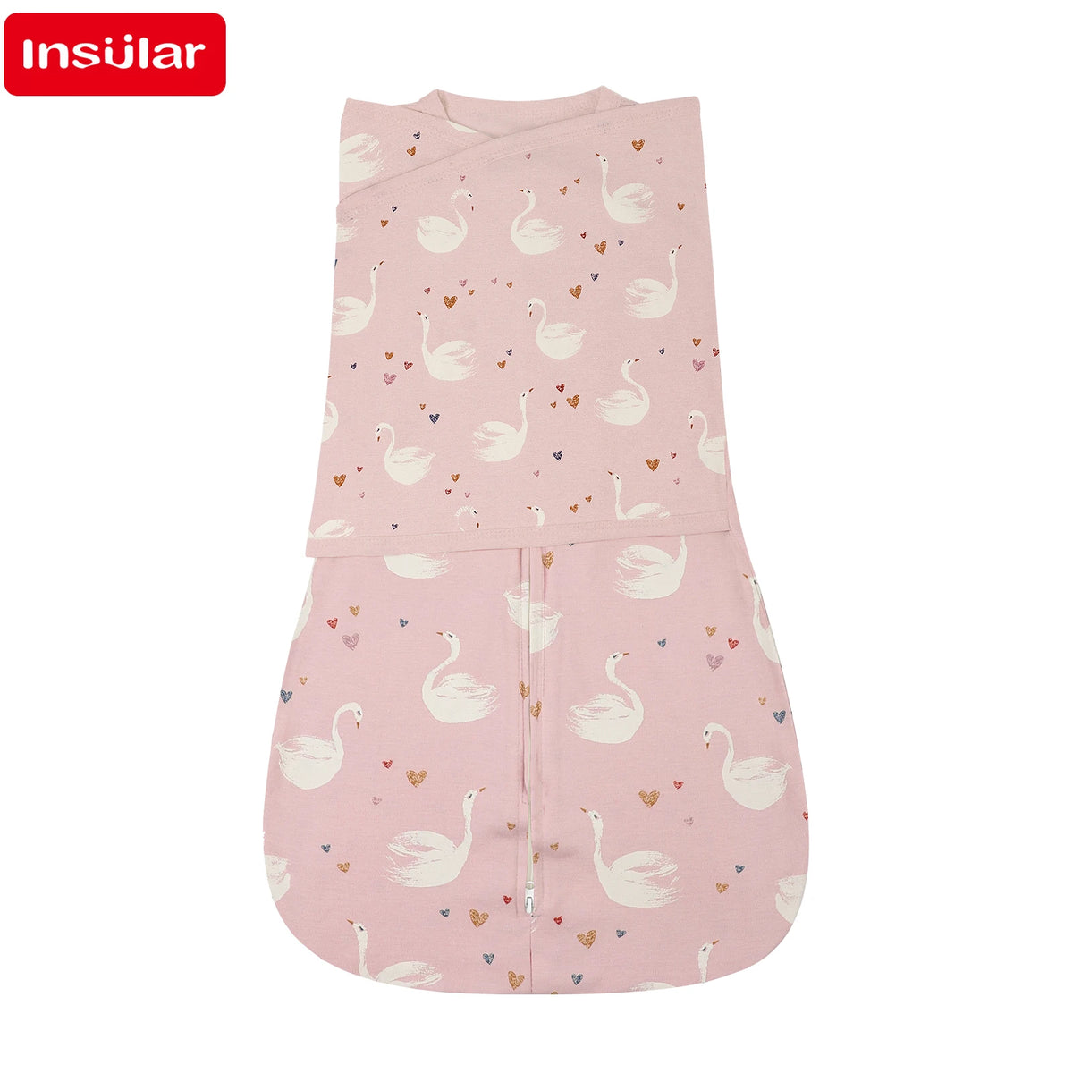 INSULAR Baby 100% Cotton Swaddling Cloth With Caps Envelope Type Newborn Cartoon Envelope Anti-Startle Adjustable Bedding Item