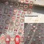 Pink Translucent Peach Jelly Texture 5D Soft Embossed Reliefs Self Adhesive Nail Art Stickers Cute Fruits 3D Manicure Decals