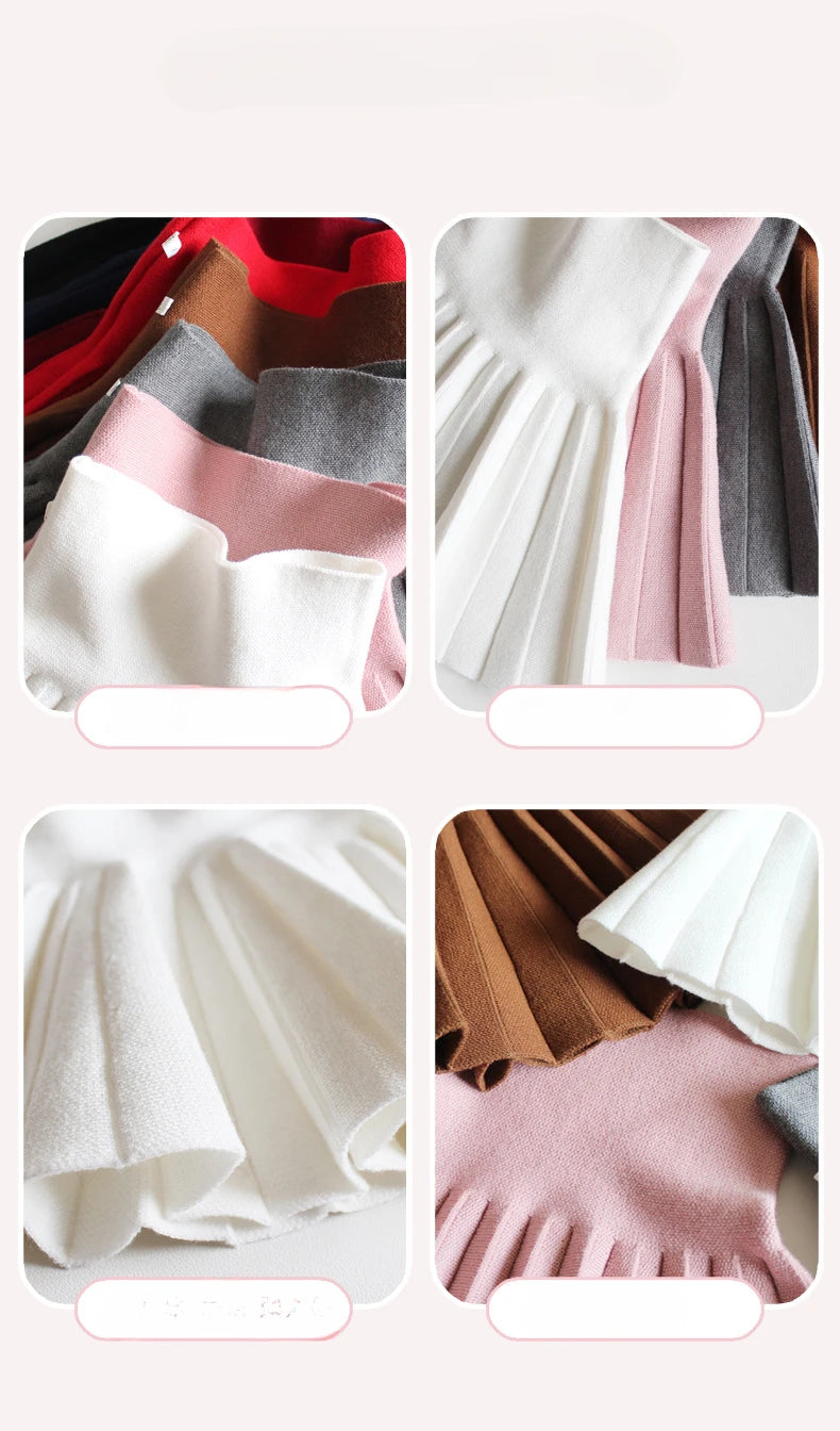 Kids Girls' Dress Children's Student Short Skirt Baby' Clothing Half Skirt Princess Pleated Tutu Skirt
