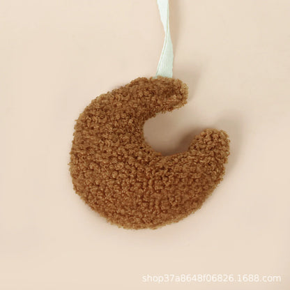 Baby Pacifier Chain Nipple Pendant Teddy Velvet Baby Pacifiers Leashes Moon Comfort Plush Nipple Pendant Clip Babies Accessories