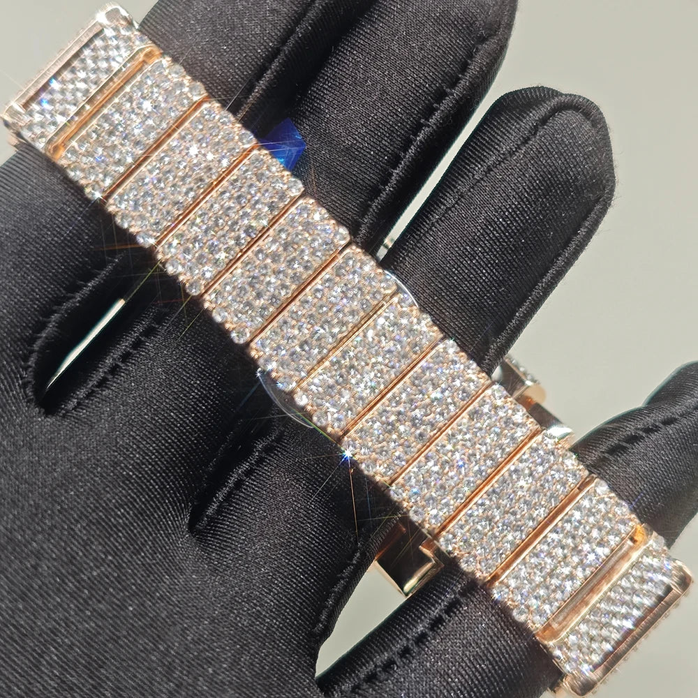 2025 Hot Luxury Brand Quartz Diamond Watch For Men Fashion Hip Hop Full Diamond Bling Jewelry Wristwatches Man Dropshipping ﻿