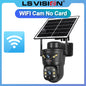 LS VISION Dual-Screen 4G/Wifi Outdoor Solar Camera Security 4K PIR Human Tracking CCTV Surveillance Camera V380 Pro Waterproof