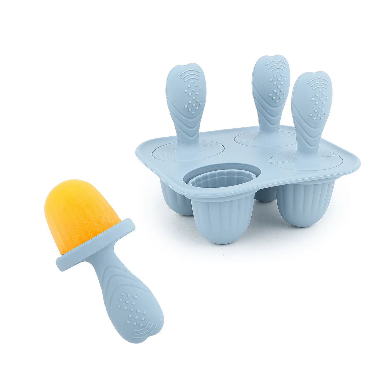 Baby Fruit and Vegetable Mold Silicone Hand Ring Popsicle Mold Baby Teething Teether Ice Cream Mold Baby Food Storage Container