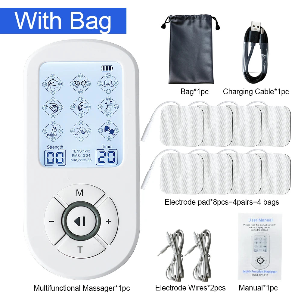 36Modes Electrical EMS Muscle Stimulator Tens Massage Digital Apparatus Pulse Slimming Acupuncture Full Body Relax Massager