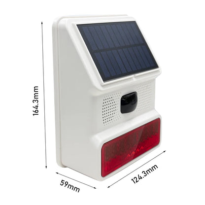 New 433MHz Wireless light Flash Strobe Outdoor Solar Waterproof Siren for Home Burglar PIR Motion Door Gap Security Alarm System
