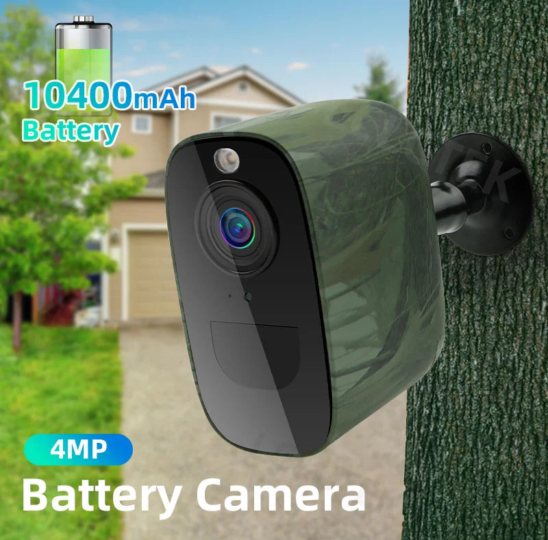 LCLCTEK 4G SIM Card Battery Powered Security Camera Full Color 4MP PIR Detection IP66 Outdoor Wireless CCTV Surveillance Cam