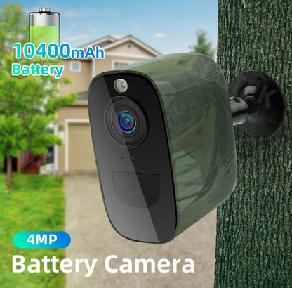 LCLCTEK 4G SIM Card Battery Powered Security Camera Full Color 4MP PIR Detection IP66 Outdoor Wireless CCTV Surveillance Cam