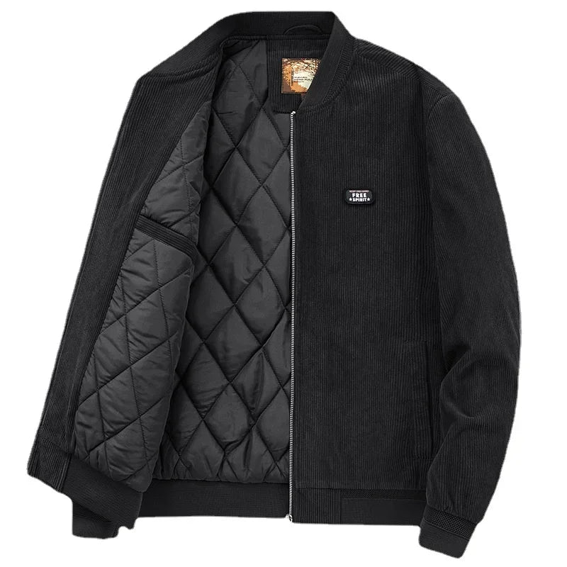 New Winter Men Corduroy Down Jackets Casual Warm Parkas High Quality Male Outdoor Winter Coats Jaquetas Men's Clothing Size 4XL