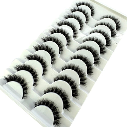 New Cat Eye Artificial Mink Eyelash 3D Curling Natural and Realistic Messy Tail Eye Extended Soft Eyelash